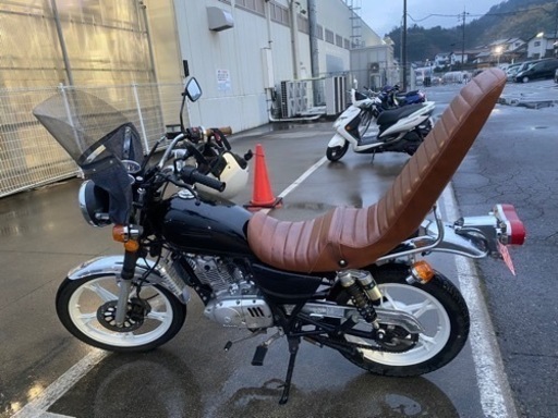 スズキgn125　三段付シート　風防　社外サイレンサー・サス ファミリーバイク特約可　自賠R8/9　検索)バブ　ゴキ