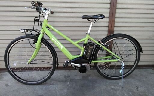 ヤマハ電動自転車VIENTA PM26V 26インチ 内装5段 黄緑 美品 配送無料