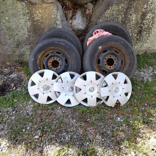鉄チンホイール　15インチ6穴　車検用にどうぞ