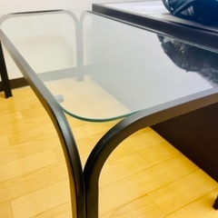 【ネット決済】ガラステーブル ダイニングテーブル