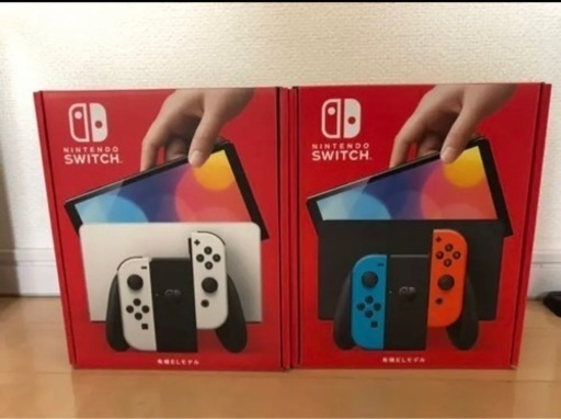 Switch 有機　ホワイト　ネオンレッド