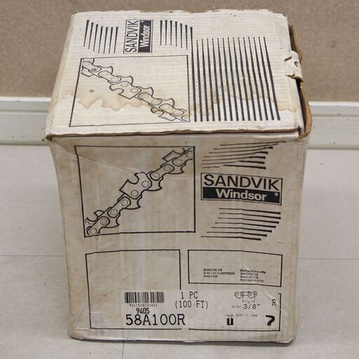 リール ソーチェン(チェンソー用替刃)100フィート巻 58A10R 箱重量9.5