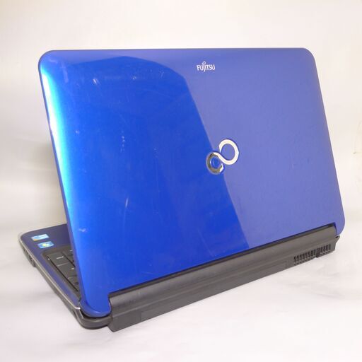 大容量HDD-750GB ブルー 青 ノートパソコン 15.6型 富士通 AH700/5B 中古良品 Core i5 4GB Blu-ray 無線 webカメラ Windows10 Office