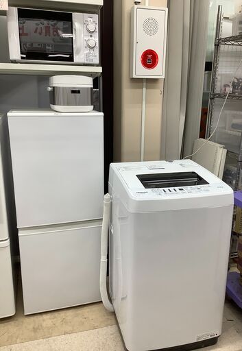 ☆★新生活応援★家電4点セット ☆126L 2ドア冷蔵庫 / 4.5k 洗濯機 / 3合炊 炊飯ジャー / 700W 電子レンジ 2018～2019年製 Cセット【ユーズドユーズ名古屋天白店】 J1585