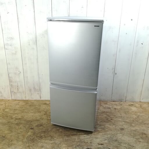 【終YK】2018年製 SHARP SJ-D14D-S ノンフロン冷凍冷蔵庫 137L 菊倉TK