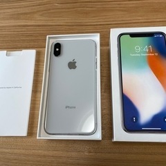 Apple アップル iPhone X 256GB シルバー softbank SIMロック解除済み