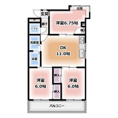 栄までのアクセス良好　名鉄瀬戸線森下駅徒歩6分　３DK賃貸マンション - 名古屋市