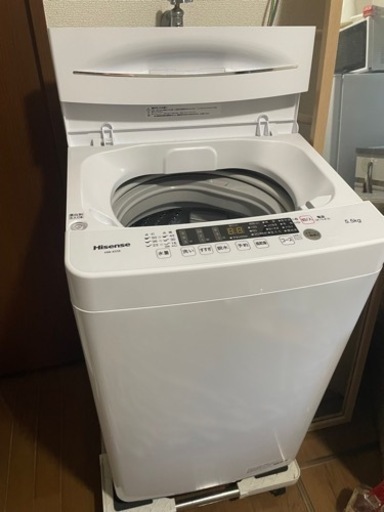 ハイセンス洗濯機5.5kg1年未満使用