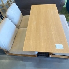 受け渡し予定あり 無印良品 ダイニングテーブル ソファチェア2脚 ベンチ セット オーク材 状態良好
