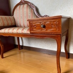 アンティーク イタリア製 テレフォンチェア ロココ調 クラシック