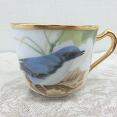 希少 高級洋食器 大倉陶園 野鳥シリーズ カップ＆ソーサー コルリと