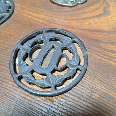 刀鍔　5点セット　獅子　向日葵　山水