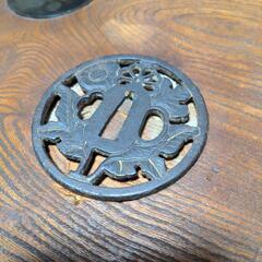 刀鍔　5点セット　獅子　向日葵　山水