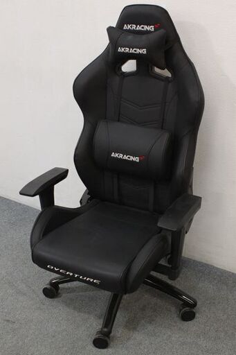 エーケーレーシング ゲーミングチェア OVERTURE ブラック 180度リクライニング AKRacing 中古家具 店頭引取歓迎 R5290)