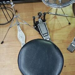 メーカー不明 ドラムセット ツインペダル 打楽器 ワンバス イス付き