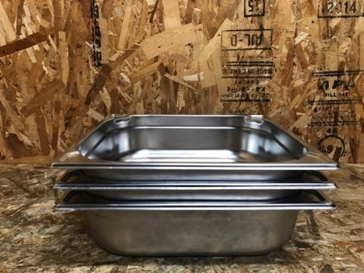 (5501) VOLLRATH ヴォルラース18-10 スーパーパンⅡ 2/3 100mm 3個セット ホテルパン 業務用 厨房器具 飲食店 店舗