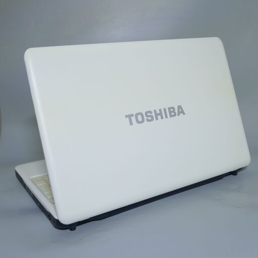 即使用可能 Wi-Fi有 白色 ノートパソコン 15.6型 TOSHIBA 東芝 B350/22B 中古動作良品 Pentium 4GB DVDマルチ 無線 Windows10 Office