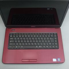 大容量HDD-500G WiFi有 赤色 ノートパソコン 15.6型 デル N5050 中古