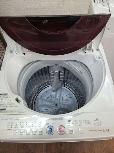 ☆新生活応援☆　●809●　シャープ　洗濯機　ES-GE60K　2010年製　6.0㎏　※ボディに汚れ有　【リサイクルショップどりーむ天保山店】