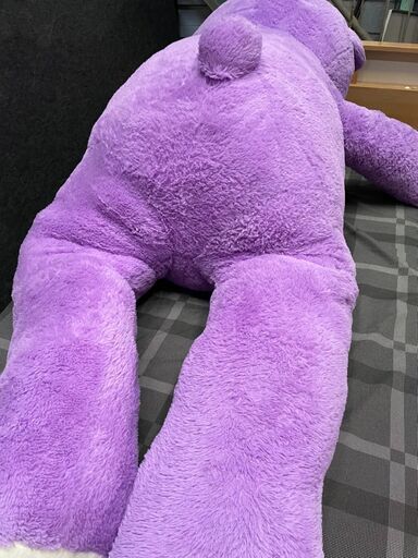 ✨送料無料・設置無料✨【除菌クリーニング済み】コストコ 特大クマのぬいぐるみ ジャイアントティディベア パープル 抱き枕