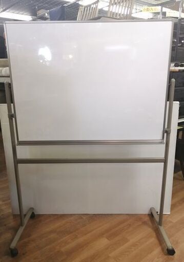 【中古】業務用品 PLUS プラス JOIFA331 ホワイトボード 自立式 キャスター付 凹みあり