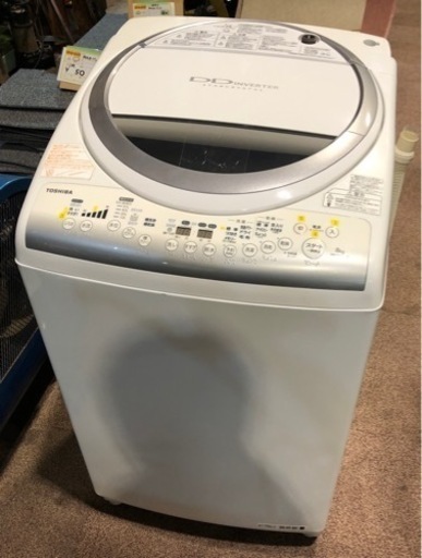 ⭐︎中古品　TOSHIBA  電気洗濯機乾燥機　AW-80VM(W)  55×60×98cm  生活家電⭐︎