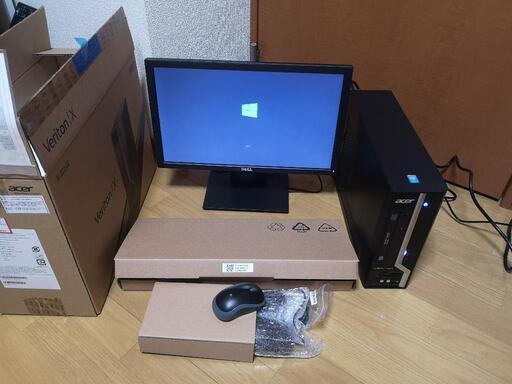 省スペースデスクトップPC　Core i7-4790 メモリ4G Win10 初期化済み　オフィス、モニター、キーボード付　本体元箱あり