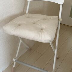 IKEA バースツール　白　63cm + チェアクッション + ...