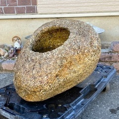 逸品 古い時代 つくばい 蹲 天然石 自然燈籠御影石道祖神石仏庭園庭石