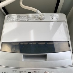 洗濯機 4.5kg アクア 2019年製　2/27(日)取引希望