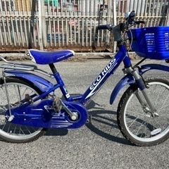 【ネット決済】子供用自転車　18インチ　エコキッズ　ブルー