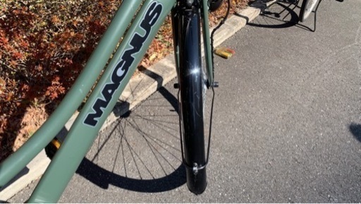 自転車 27インチ 6段変速 LED自動ライト マッドカーキ色