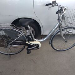 電動自転車ブリジストン アシスタ 26インチ 3速 LEDライト付 銀色