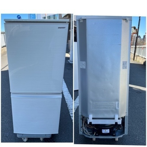 ￥13200(税込) SHARP シャープ 冷凍冷蔵庫 SJ−D14E−W 2019年製 (3ー07)