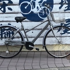 【ネット決済】アルベルト　自転車　シルバー　５年使用　大島商船高...