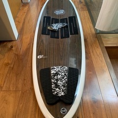 サーフボード　　サンタクルーズソイビーン-作家もの単衣モノトーン小紋麻の葉六角松川菱着物073w p