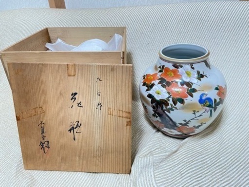 九谷 翠穂作の花瓶