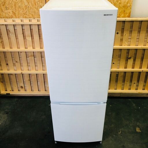 【IRIS】 アイリスオーヤマ ノンフロン冷凍冷蔵庫 容量154L 冷凍室43L 冷蔵室111L IRSN-15A-WA 2021年製