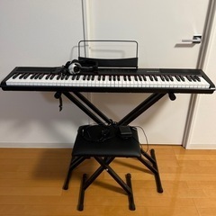 【ネット決済】電子ピアノ　台座・椅子・ヘッドホン・ペダル付き