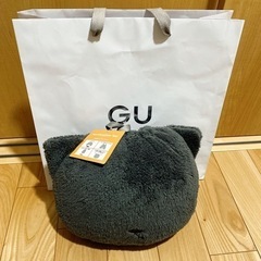 【新品未使用】GU 4way ブランケット　黒猫　猫　キャット　cat