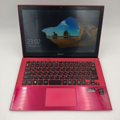 SONY VAIO Ultrabook11.6インチ　corei7　メモリ4G 　SSD256G　Webカメラ　タッチパネル　Wifi対応 　Windows10搭載 赤色　#1500909