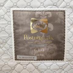 シーリー　sealy ワイドダブル　クラウンジュエルのターコイズマットレス、フレームセット