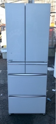 ◆良品!!◆三菱電機 6ドア冷凍冷蔵庫 2019年製 MR-MX46E-W 455L 簡易清掃済み 冷蔵庫