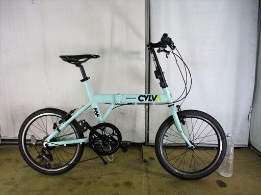 B766★16800円★整備済み 中古折りたたみ自転車 BS　CYLVA　アルミ　6段　ライトグリーン【20インチ 】