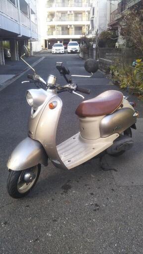 【配送可\u0026整備済】ヤマハ　ビーノ　シルバー　2st　原付　バイク　50cc　スクーター