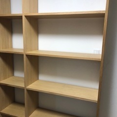 無印良品　スタッキングシェルフ　ワイド　5段　基本セット　オーク材　無印