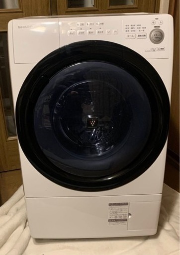 シャープ　ES-S7E-WR ドラム式洗濯機