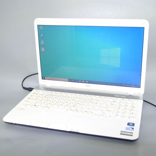 大容量HDD-750G Wi-Fi有 ホワイト ノートパソコン 15.6型 NEC PC-LS150F2P2W 中古良品 Celeron 4GB DVDマルチ 無線 Windows10 Office
