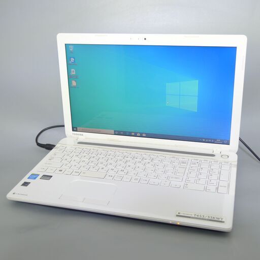 新品高速SSD Wi-Fi有 ノートパソコン 15.6型 TOSHIBA 東芝 T453/33KWY 中古美品 Celeron 4GB DVDRW 無線 webカメラ Windows10 Office