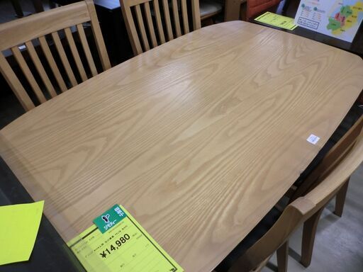 ジモティ来店特価!!!　【大川家具】　4人ダイニングセット　ナチュラル　J-248